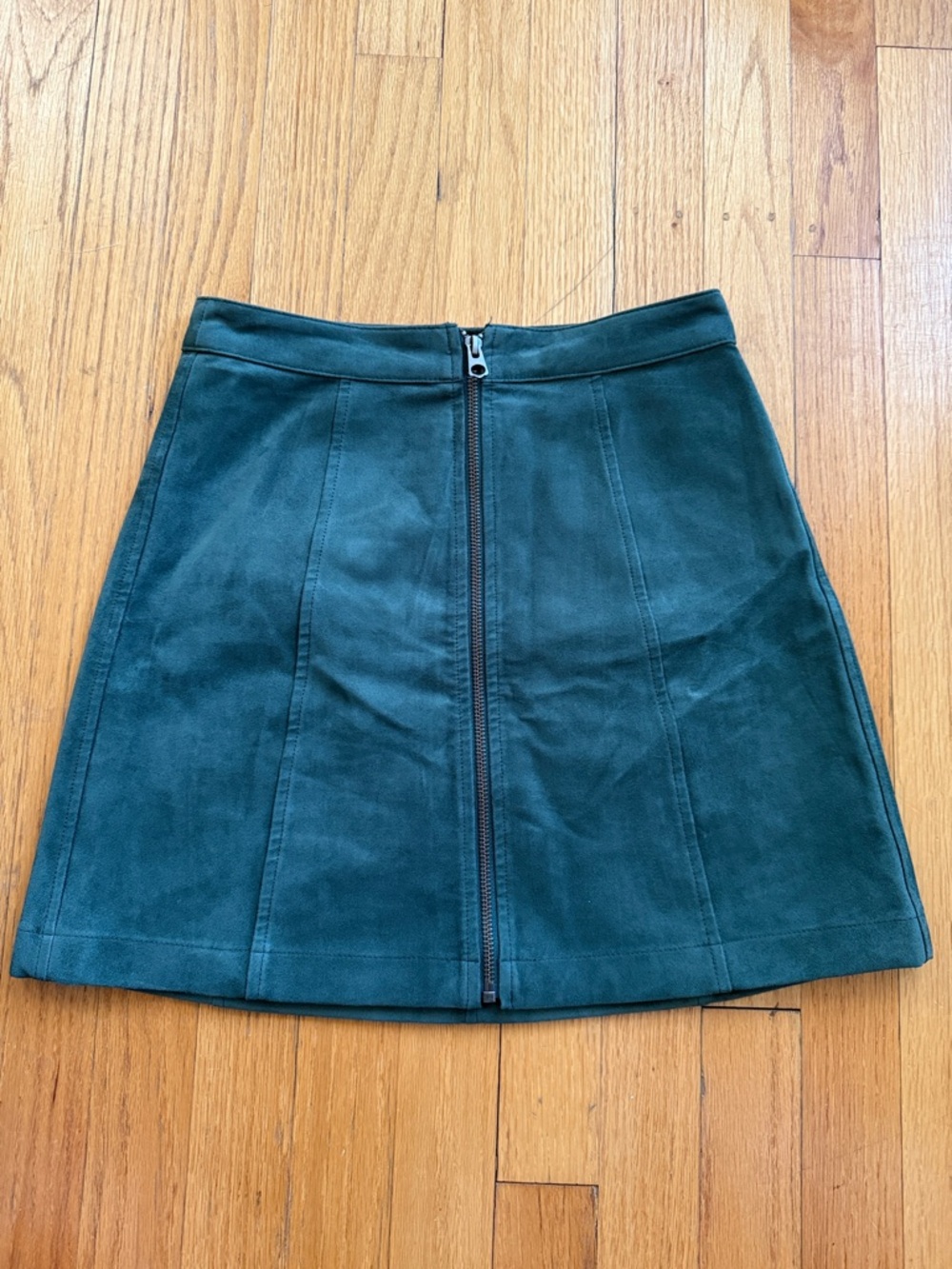 Aritzia Wilfred Free Faux Suede Zipper Mini Skirt